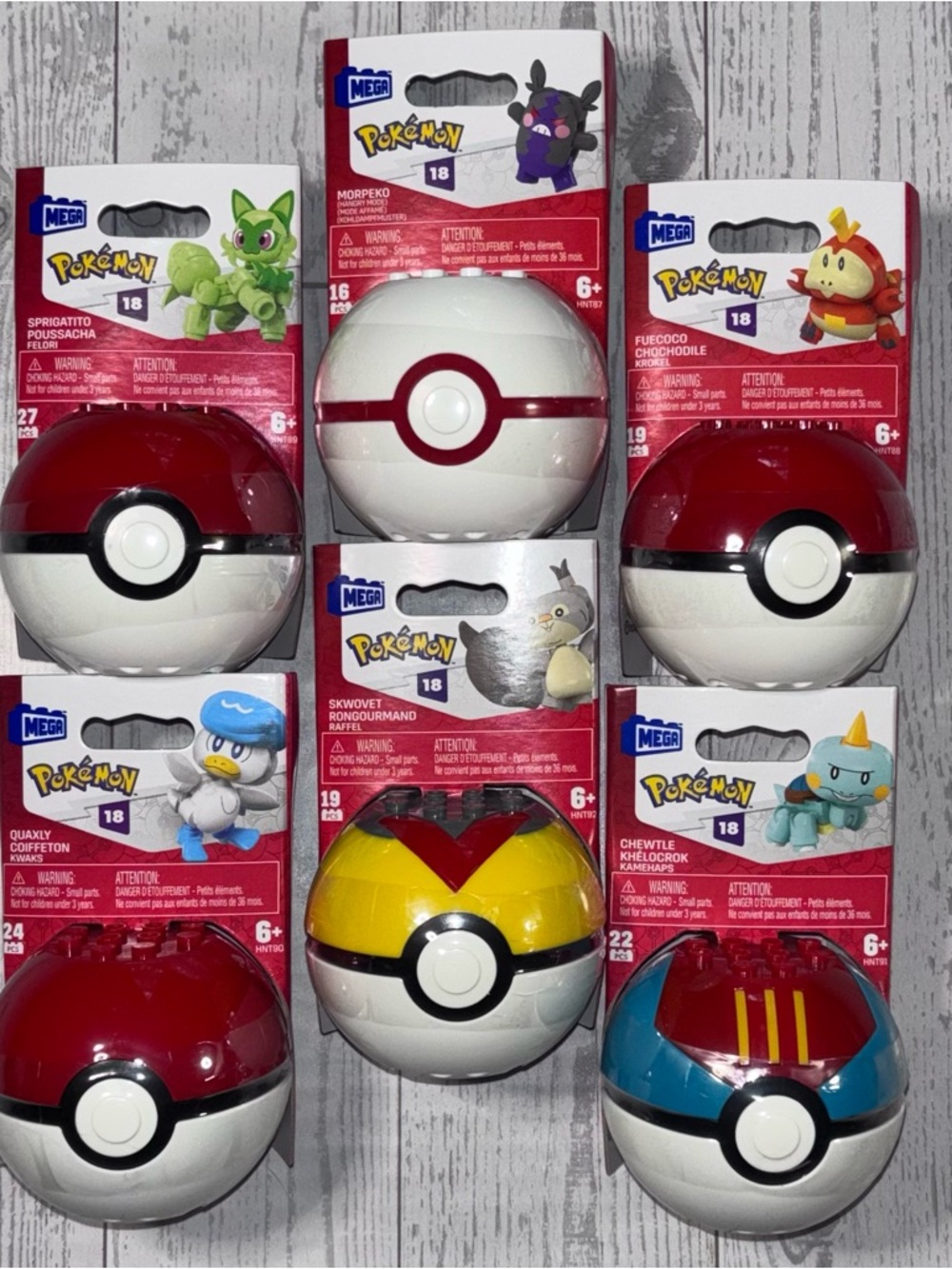 MEGA Pokémon Poké Ball Series 18 Lot of 6 • NEW Sealed